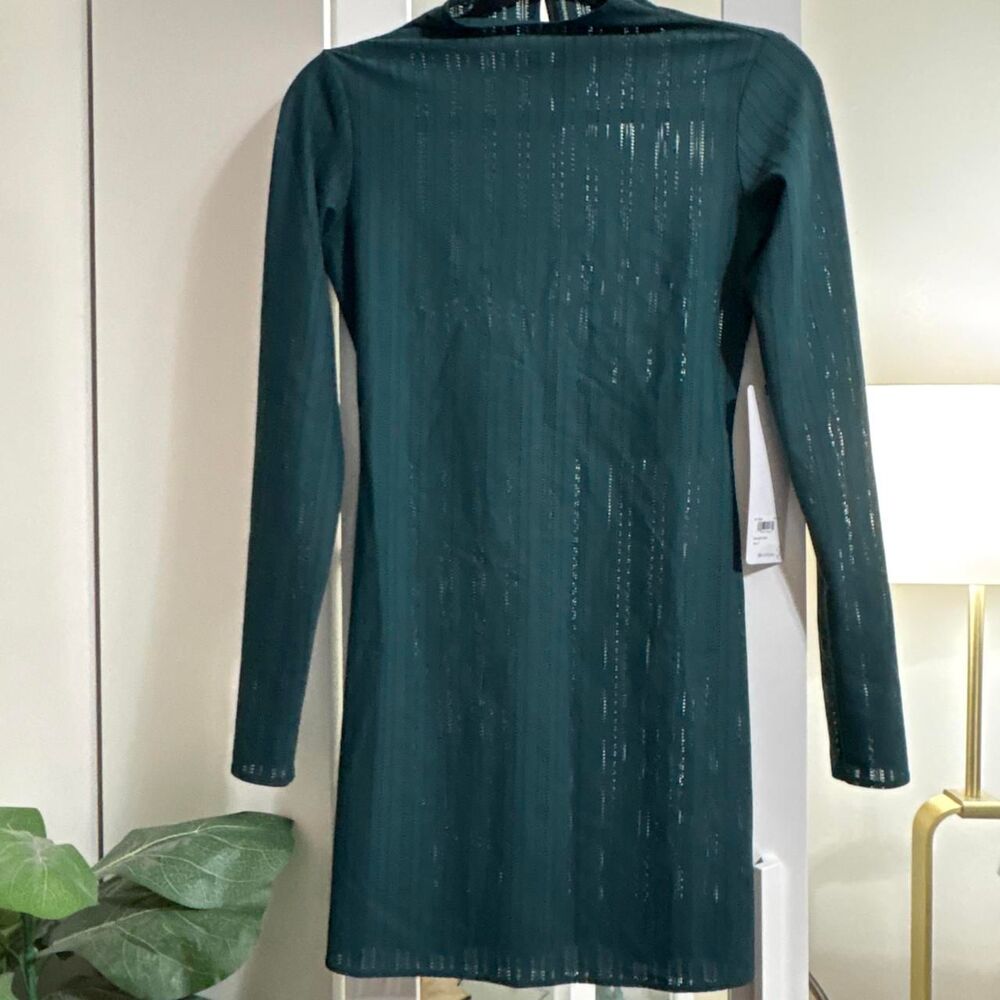 ALO Yoga Euphoria Long Sleeve Dress Midnight Green Small NWT